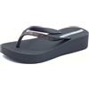 Ipanema 83386 Mesh Chic Glitter Black Infradito con zeppa media per Donna in gom