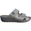 DEFONSECA MACERATA W800BX PANTOFOLE CIABATTE DONNA PELLE BLU GRIGIO A STRAPPO