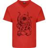 Gildan Steampunk Octopus Kraken Cthulhu Uomo Scollo A V Cotone T-Shirt