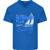 Gildan Pensione Plan Vela Marinaio Barca Divertente Uomo Scollo A V T-Shirt