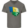 Gildan Arricciato Saint Vincent And Grenadines Bandiera Calcio Uomo V - Cotone Collo T