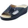 Cinzia Soft IO12522 Nero Ficile Sandali Confort Donna in pelle e tessuto elastic