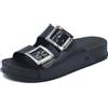 Zaxy Grendene 18063 Pertner III Black Sandali per Donna in gomma con zeppa bassa