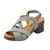 Jungla 8203 Nubuck Beach Palm Camila Sandali per Donna in grigio con tacco medio