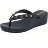 Ipanema 83653 Glam Black Infradito con zeppa media per Donna in gomma nero