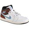 Jordan scrape Uomo, Air Jordan 1 Mid, bianco