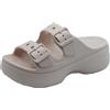 Crocs 212880 Saturday Platform Rosa Sandali per Donna in gomma rosa con fibbia