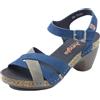 Jungla 7459 Batan Jeans Pop Camila Sandali per Donna in pelle blu con tacco alto
