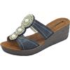 InBlu Ciabatta InBlu in ecopelle satinata nero sottopiede Soft Anatomico Zeppa alta