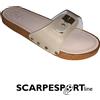 MAURI ZOCCOLI UOMO BEIGE FONDO POLIURETANO SOLETTA CUOIO CIABATTE MADE IN ITALY