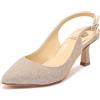 L'ARIANNA O9822 DECOLLETTE DONNA L'ARIANNA WOMAN GLITTER/LUREX SLING BACK PLATINUM