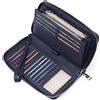 Does not apply Portafoglio Donna Grande in Pelle Con Blocco RFID, Portamonete Con Chiusura a Ce