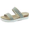 Superga Sandali Superga per donna in tessuto grigio zeppa bassa