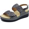 Cinzia Soft IO10687 Canna Fucile Sandali Confort Donna in pelle zeppa media dopp