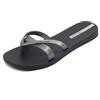 Ipanema 81805 Kirei Black Silver Infradito con zeppa bassa per Donna in gomma