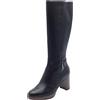 Nero Giardini NeroGiardini E411740D Guanto Nero Stivali eleganti per Donna in pelle con tacco