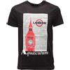 AQUASCUTUM 2683AE maglia uomo AQUASCUTUM cotton black print t-shirt man