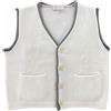 IL GUFO A48 gilet bimbo BOY IL GUFO white cotton sleeveless sweater
