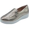Stonefly 218963 Paseo Laminated Metal Fizz Mocassini confort per Donna in pelle