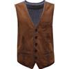 THE JACK LEATHERS N8907 GILET CAMOSCIO UOMO THE JACK LEATHERS MAN BURNED SUEDE/LINEN WAISTCOAT