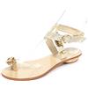 EMANUELA CARUSO G1980 infradito donna EMANUELA CARUSO CAPRI gold/strass leather sandal woman