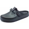 Birkenstock 0127103 Boston Eva Black Sandali per Donna in gomma nera