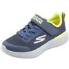 Skechers 405101L Krozor Navy Lime Scarpe Sportive per Bambino in tessuto con str