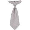 MESSORI 9628W cravatta uomo nodo fisso MESSORI silk silver tie fixed node men
