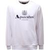 AQUASCUTUM 2578AE felpa uomo AQUASCUTUM white cotton sweatshirt man
