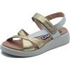 Wonders C-6552 Mar Max Platino Sandali per Donna in pelle bianco platino con zep
