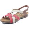 Sabatini 4621 Sprinter Beige Rosso Sandali per Donna in pelle beige rosso con st