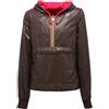 K-WAY 0387W giubbotto donna K-WAY double face brown/fuchsia jacket woman