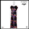 Amira di Transilvania abito donna vestito alta moda caftano chiffon trasparente seta pois nero curvy