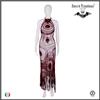 Amira di Transilvania abito da donna vestito lungo uncinetto crochet seta trasparente moda sexy strass