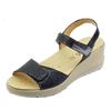 Cinzia Soft IO13680 Nero Acciaio Sandali per Donna in pelle zeppa alta