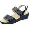 Cinzia Soft IO12694 Nero Sandali Confort Donna in pelle zeppa media doppio stret