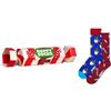 HAPPY SOCKS Calze unisex HAPPY SOCKS holiday striped cracker gift set calze 2 paia DARK RED
