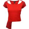 CUSTO C8610 maglia donna CUSTO BARCELONA asimmetrica rosso t-shirt woman