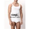 CAGI - Canotta Uomo Spalla Stretta in cotone Costina - 1100 - 6 pezzi