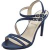 Nero Giardini NeroGiardini E613181DE Lurex Avio Sandali eleganti per donna in tessuto blu con