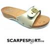 MAURI ZOCCOLI DONNA CIABATTE LEGNO BEIGE FIBBIA MADE IN ITALY