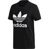 adidas originals magliette Donna, adidas Trefoil Tee, nero