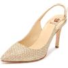 L'ARIANNA O9833 DECOLLETTE DONNA L'ARIANNA WOMAN GLITTER/LUREX SLING BACK SHOES