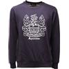 AQUASCUTUM 2624AE felpa uomo AQUASCUTUM dark blue cotton sweatshirt man