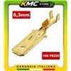 TERMINALI CAPOCORDA FASTON MASCHIO 6,3mm CON LINGUETTA A CRIMPARE