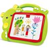 BAKAJI Lavagna Lavagnetta Per Bambini Hippo 2in1 Con Gessetti Cassino Pennarelli Verde