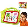 TrAdE Shop Traesio LAVAGNA LAVAGNETTA PER BAMBINI HIPPO 2IN1 CON GESSETTI CASSINO PENNARELLI VERDE