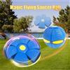 TrAdE Shop Traesio PALLA MAGICA VOLANTE SI TRASFORMA IN FRISBEE CON LUCE LED PER BAMBINI ANIMALI