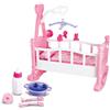 TrAdE Shop Traesio CULLA PER BAMBOLE LETTINO CULLETTA BAMBOLOTTO CON GIOSTRINA E ACCESSORI GIOCO