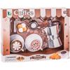 TrAdE Shop Traesio SET CAFFE GIOCATTOLO BAMBINI CON CAFFETTIERA TAZZINE E CUCCHIAINI PER 2 PERSONE